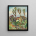 Schizzo di un paesaggio con pioppi - Zolo Palugyay — quadro incorniciato alla parete