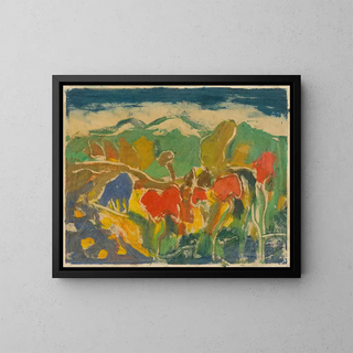 Dopo mezzogiorno d'estate in montagna - Zolo Palugyay — quadro incorniciato alla parete