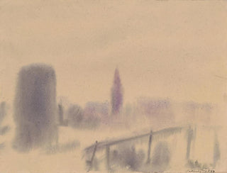 Città nella nebbia - Zolo Palugyay — vista dell’opera