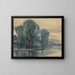 Alberi sul bordo dell'acqua - Zolo Palugyay — quadro incorniciato alla parete