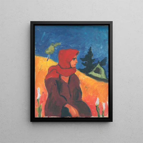 Zolo Palugyay - Village Girl in a Red Scarf.webp