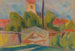 Villaggio con una chiesa - Zolo Palugyay — vista dell’opera