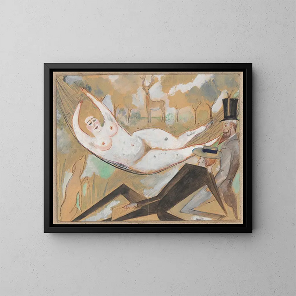 In una amaca - Zygmunt Waliszewski — quadro incorniciato alla parete