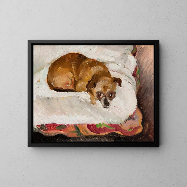 Cane sdraiato - Zygmunt Waliszewski — quadro incorniciato alla parete