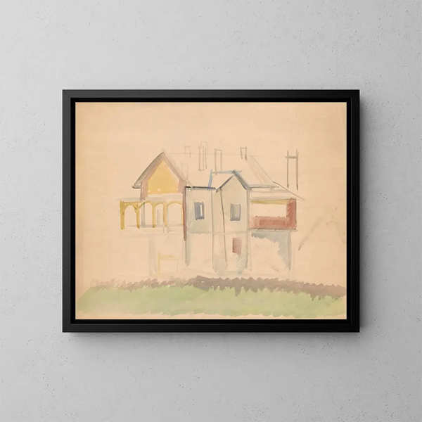 Schizzo di edifici - Zygmunt Waliszewski — quadro incorniciato alla parete