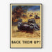 Poster militare vintage Attacco di carri armati britannici nel deserto occidentale