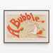 Poster vintage A Bubble di L.B. Walford — quadro incorniciato alla parete