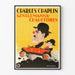 Poster vintage Charles Chaplin Gentlemen Chaufförens en Voiture Rouge
