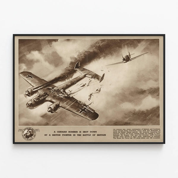 a-german-bomber-is-shot-down-by-a-british-fighter-in-the-battle-of-britain