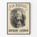 Poster vintage A La Bastille - Parole Lucien Rouland, musica E. de Reichenstein