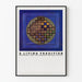 Poster decorativo astratto geometrico blu e verde