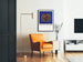 Poster decorativo astratto geometrico blu e verde