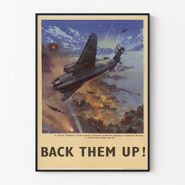 a-raid-by-hudsons-of-the-coastal-command-on-german-shipping-at-aalesund-norway-in-which-eleven-ships-were-hit-back-them-up