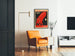 Poster sovietico rosso e nero in stile costruttivista