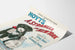 Poster vintage A Stranger in New York con cucciolo nero e bianco