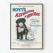 Poster vintage A Stranger in New York con cucciolo nero e bianco