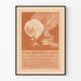 Poster vintage calendario 1904 con pulcino litografia arancione