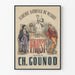 Poster vintage Faust dell'Accademia Nazionale di Musica - Poster di musica classica Gounod