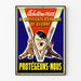 Poster di propaganda vintage Acquistiamo più certificati di risparmio di guerra