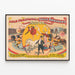 Poster vintage del circo Adam Forepaugh & Sells Brothers — quadro incorniciato alla parete