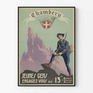 affiche-de-recrutement-de-larmee-de-vichy-13e-bataillon-de-chasseurs-alpins-de-chambery