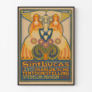 Manifesto della mostra – Sint Lucas, 1916 – Albert Hahn, presentato in una cornice sottile su una parete chiara.
