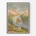 Poster scolastico d’epoca – Mer de Glace – Hugo d’Alési, presentato in una cornice sottile su una parete chiara.