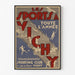 Manifesto turistico vintage – Vichy, sport tutto l’anno, presentato in una cornice sottile su una parete chiara.