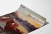 Manifesto vintage Aix-les-Bains, biglietti collettivi PLM, mostrato su una pagina curva, vista prospettica.