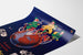 Manifesto vintage Monet & Goyon, macchine, mostrato su una pagina curva, vista prospettica.