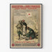 Poster vintage Croce Rossa - Curiamo i nostri feriti con i francobolli raffiguranti i generali