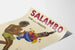 Poster vintage con vino e frutti Salambo