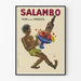 Poster vintage con vino e frutti Salambo