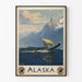 Poster vintage Alaska Northern Pacific North Coast Limited