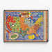 Poster Mappa del Football Americano di Albert Richard — quadro incorniciato alla parete