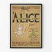 Poster vintage Alice nel Paese delle Meraviglie Burattini Teatro