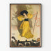 Poster vintage del teatro Grace Palotta in abito giallo