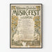 Poster vintage del Musik-Fest di Lipsia 1897