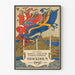 Poster vintage esposizione arte e industria Stoccolma 1897