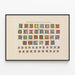 Poster dell'Alfabeto Medievale Colorato Decorativo — quadro incorniciato alla parete