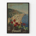 Poster vintage della Costiera Amalfitana a Napoli