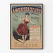 Poster vintage Ambasciatori Champs-Élysées Violetta in abito rosso