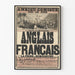 Poster vintage Teatro Ambigu-Comico inglese e francese La presa di Bomarsund