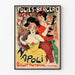 Poster vintage Ballet Pantomima Napoli alle Folies Bergère