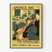 Poster vintage in stile Art Nouveau 'America and The Americans'