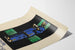 Poster vintage servizio da tè vestito blu
