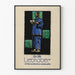 Poster vintage servizio da tè vestito blu