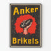 Poster vintage Anker Brikets principale con carbone