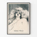 Poster artistico vintage di Anna Held in litografia