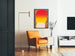 Poster con design astratto antimilitarista dai colori sfumati vivaci
